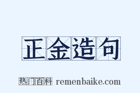 正金造句是什么意思的图片